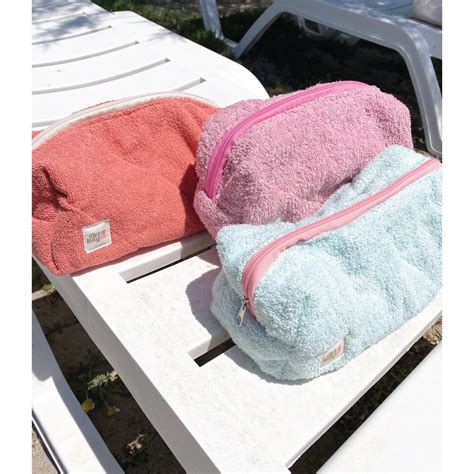 ayjaypink|Makeup Bag Terrycloth Towelling Cosmetics Bag Blue Teddy .